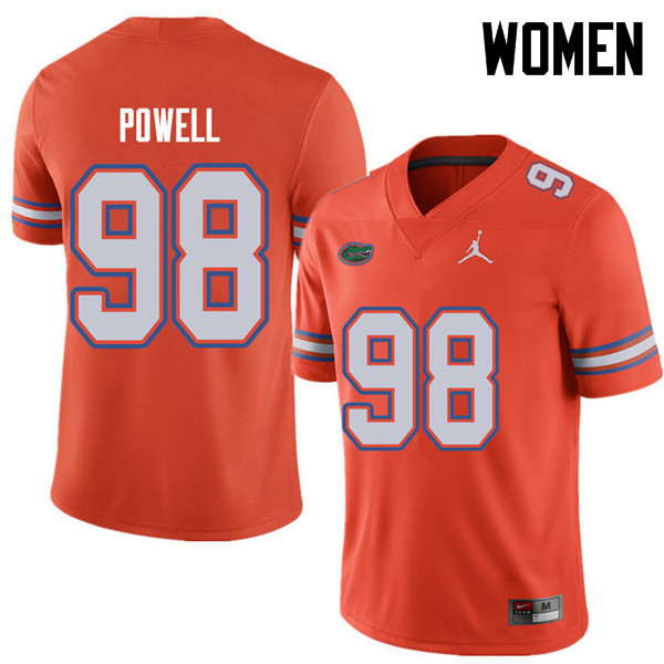 Jordan Brand Women #98 Jorge Powell Florida Gators College Football Jerseys Sale-Orange - Click Image to Close